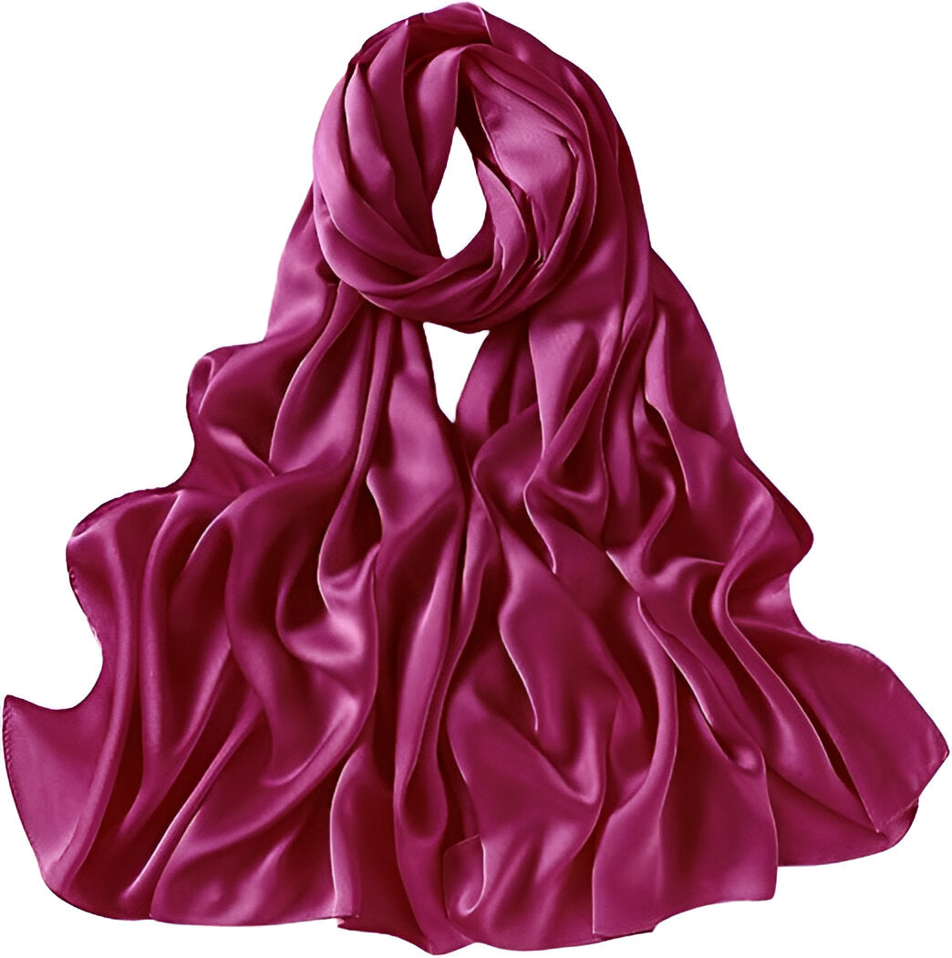 Plain Satin Silk - Raspberry
